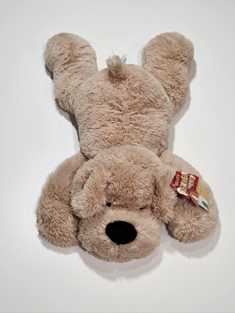 2016 Kellytoy Floppy Laying Brown Dog Plush Stuffed Animal Toy 24" Kennel Klub